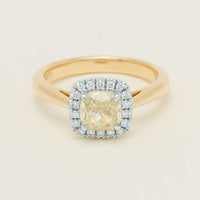 18ct Yellow Gold 1.52ct Fancy Cushion-Cut Diamond Nina Ring - Ring - Walker & Hall