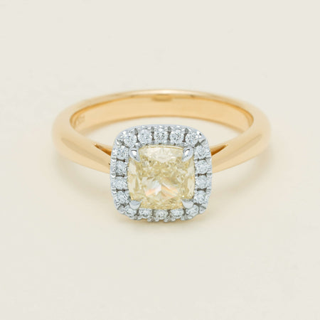 18ct Yellow Gold 1.52ct Fancy Cushion-Cut Diamond Nina Ring - Ring - Walker & Hall