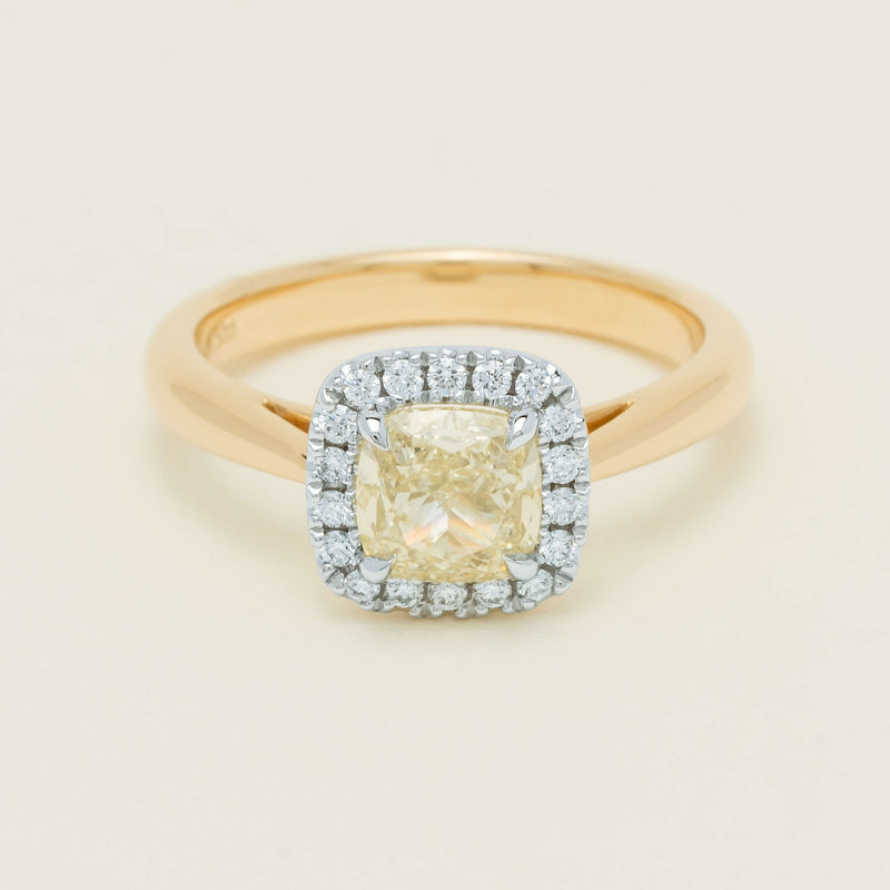 18ct Yellow Gold 1.52ct Fancy Cushion-Cut Diamond Nina Ring - Ring - Walker & Hall