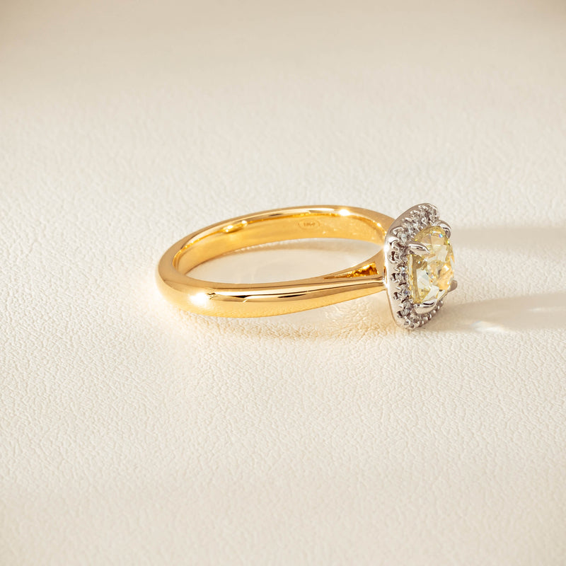 18ct Yellow Gold 1.52ct Fancy Cushion-Cut Diamond Nina Ring - Ring - Walker & Hall