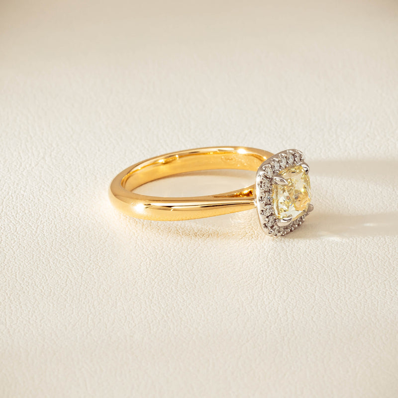 18ct Yellow Gold 1.52ct Fancy Cushion-Cut Diamond Nina Ring - Ring - Walker & Hall