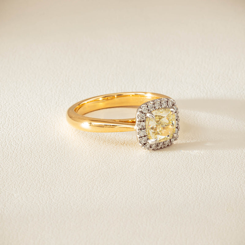 18ct Yellow Gold 1.52ct Fancy Cushion-Cut Diamond Nina Ring - Ring - Walker & Hall