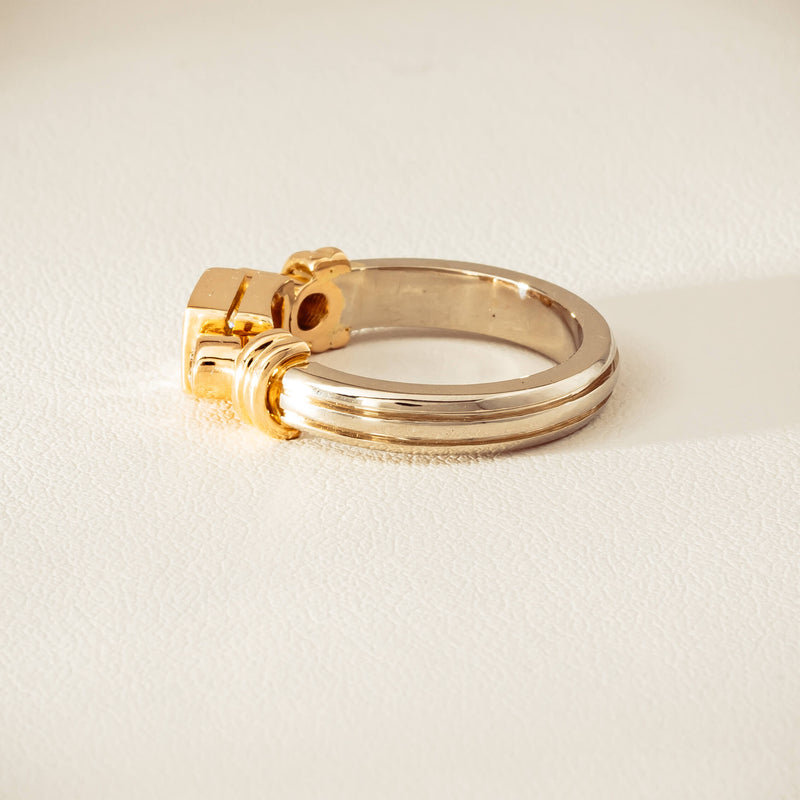 Deja Vu 14ct Bi-Tone Gold .77ct Diamond Three-Stone Ring - Ring - Walker & Hall