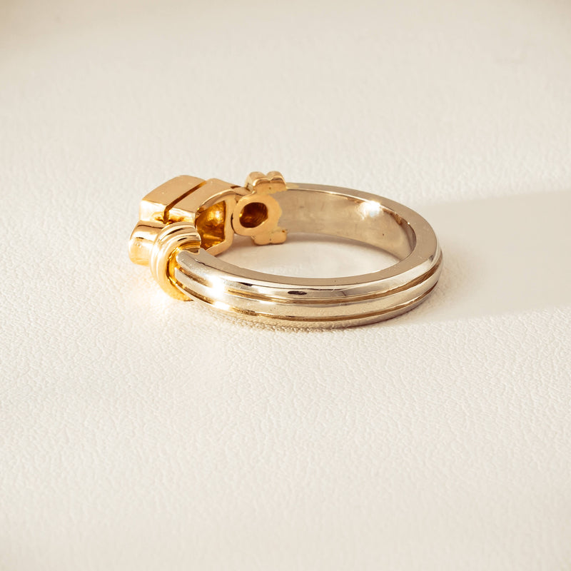 Deja Vu 14ct Bi-Tone Gold .77ct Diamond Three-Stone Ring - Ring - Walker & Hall