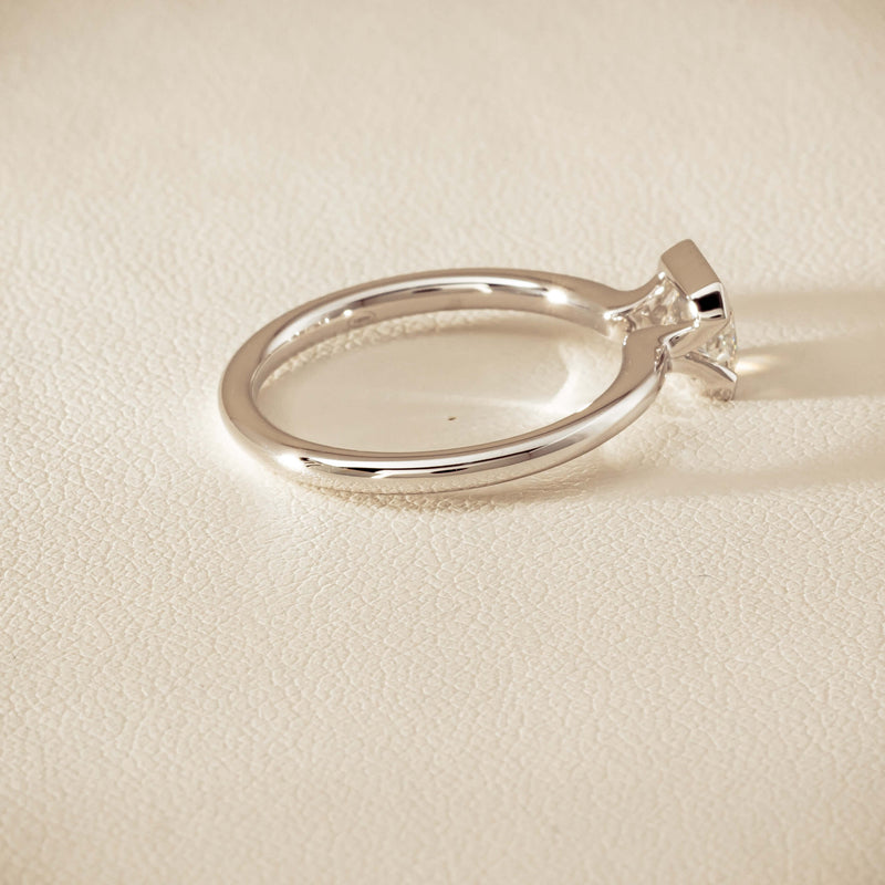 18ct White Gold .77ct Radiant-Cut Diamond Elle Ring - Ring - Walker & Hall