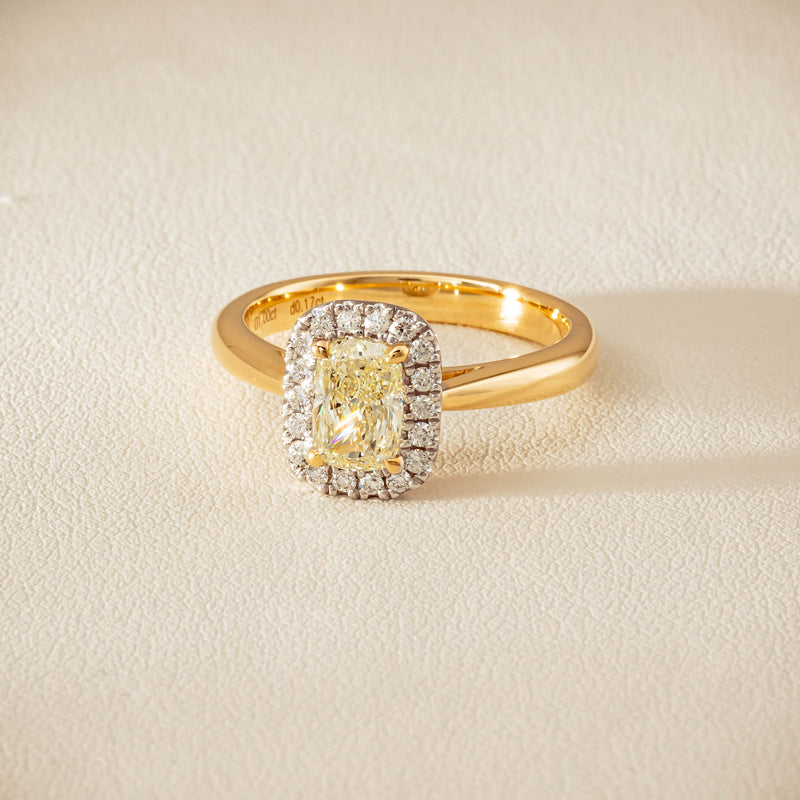 18ct Yellow Gold 1.00ct Fancy Cushion-Cut Diamond Nina Ring - Ring - Walker & Hall
