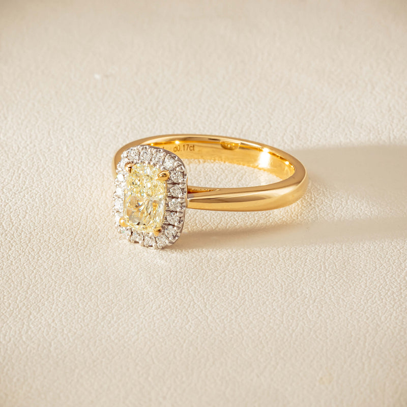 18ct Yellow Gold 1.00ct Fancy Cushion-Cut Diamond Nina Ring - Ring - Walker & Hall