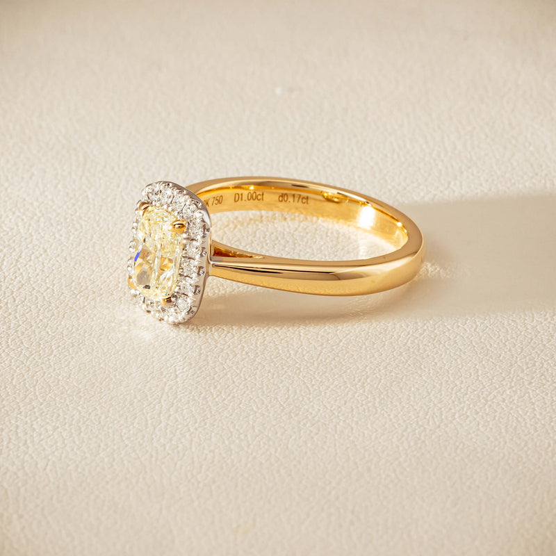 18ct Yellow Gold 1.00ct Fancy Cushion-Cut Diamond Nina Ring - Ring - Walker & Hall