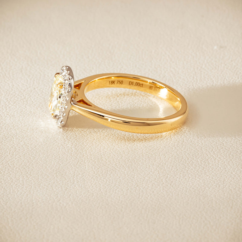 18ct Yellow Gold 1.00ct Fancy Cushion-Cut Diamond Nina Ring - Ring - Walker & Hall