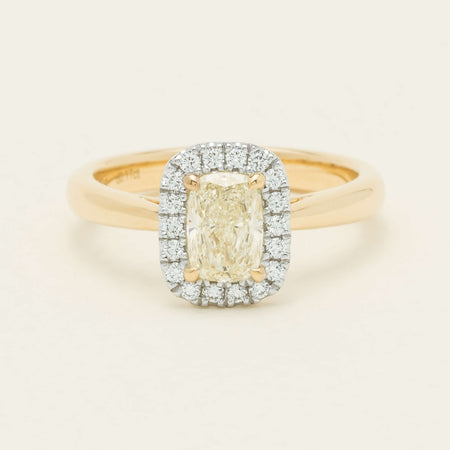 18ct Yellow Gold 1.00ct Fancy Cushion-Cut Diamond Nina Ring - Ring - Walker & Hall