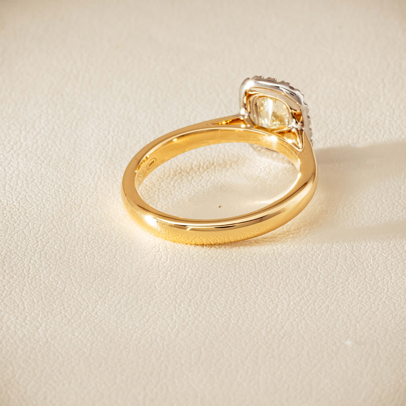 18ct Yellow Gold 1.00ct Fancy Cushion-Cut Diamond Nina Ring - Ring - Walker & Hall