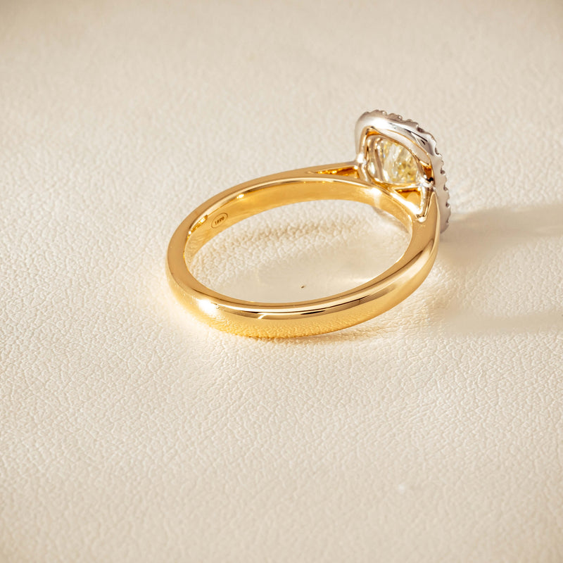 18ct Yellow Gold 1.00ct Fancy Cushion-Cut Diamond Nina Ring - Ring - Walker & Hall
