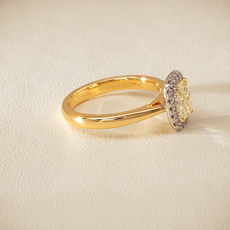 18ct Yellow Gold 1.00ct Fancy Cushion-Cut Diamond Nina Ring - Ring - Walker & Hall
