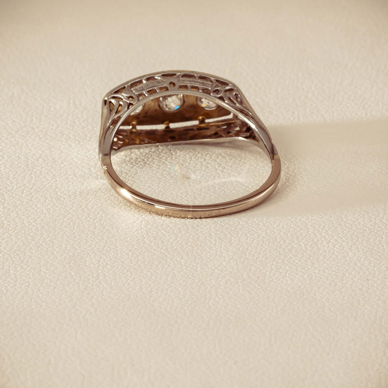 Deja Vu 18ct White Gold .35ct Old-Cut Diamond Ring