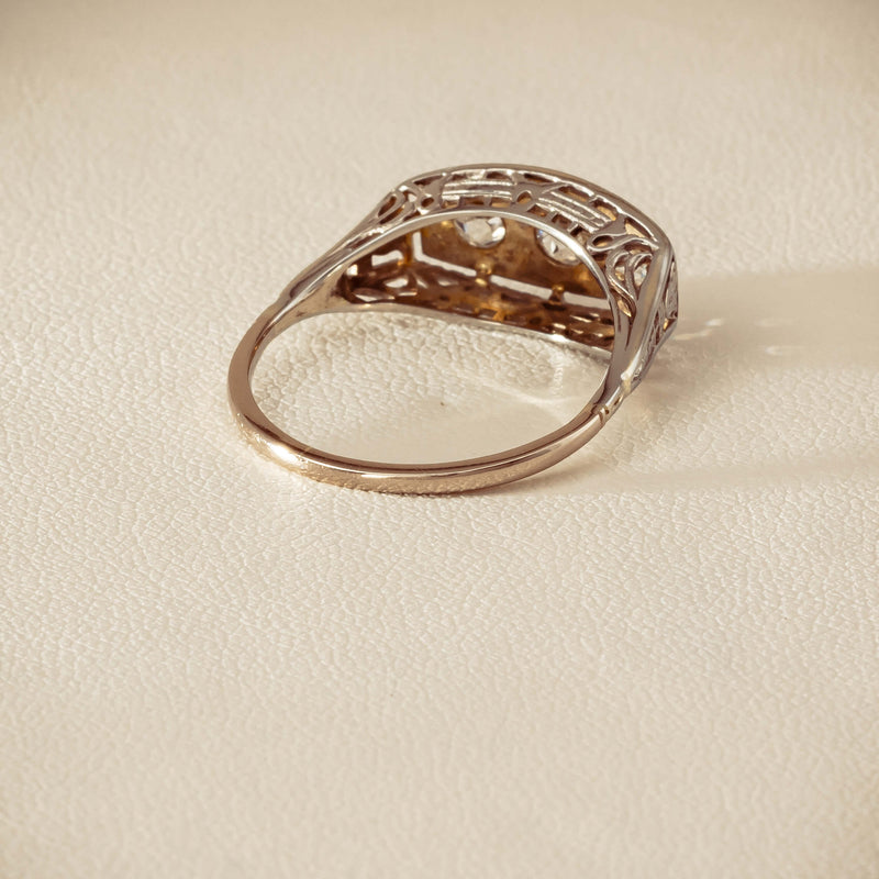 Deja Vu 18ct White Gold .35ct Old-Cut Diamond Ring