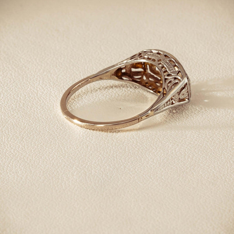 Deja Vu 18ct White Gold .35ct Old-Cut Diamond Ring
