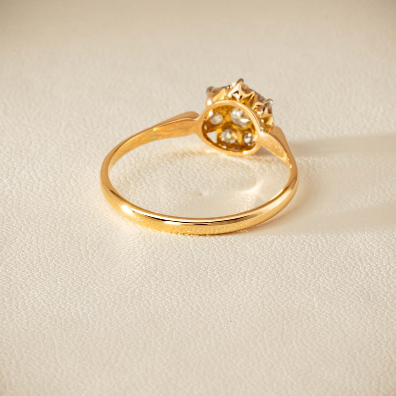 Deja Vu 18ct Yellow Gold .52ct Diamond Cluster Ring