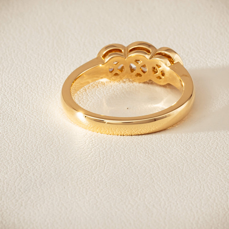 18ct Yellow Gold 1.07ct Diamond Three-Stone Natalia Ring