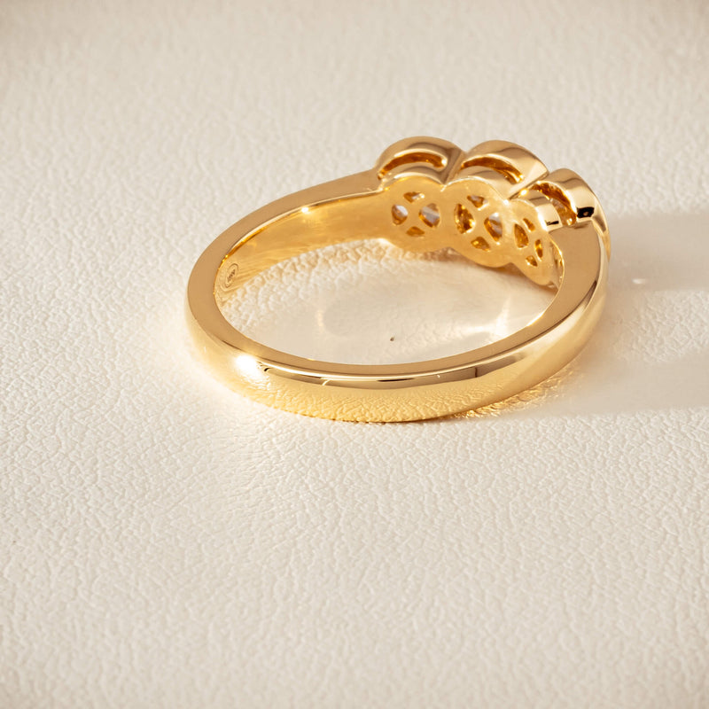 18ct Yellow Gold 1.07ct Diamond Three-Stone Natalia Ring