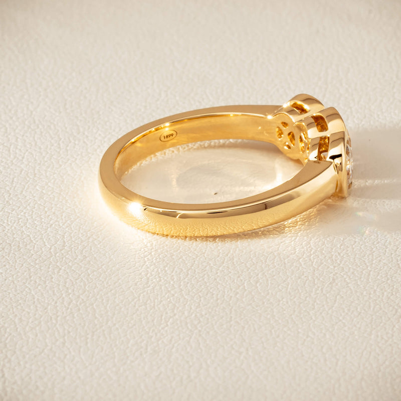 18ct Yellow Gold 1.07ct Diamond Three-Stone Natalia Ring