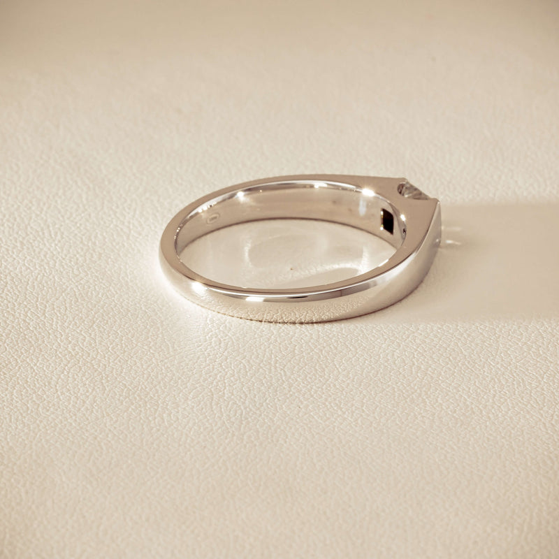 Platinum .59ct Reclaimed Princess-Cut Diamond Mens Ring