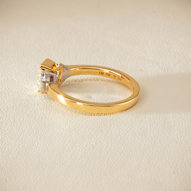 18ct Yellow Gold 1.01ct Fancy Diamond Three-Stone Ring
