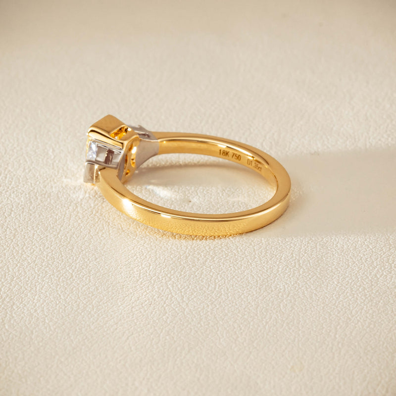 18ct Yellow Gold 1.01ct Fancy Diamond Three-Stone Ring
