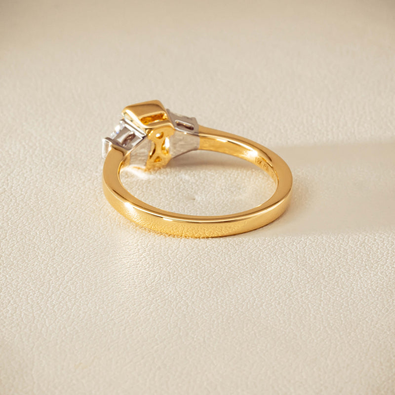 18ct Yellow Gold 1.01ct Fancy Diamond Three-Stone Ring