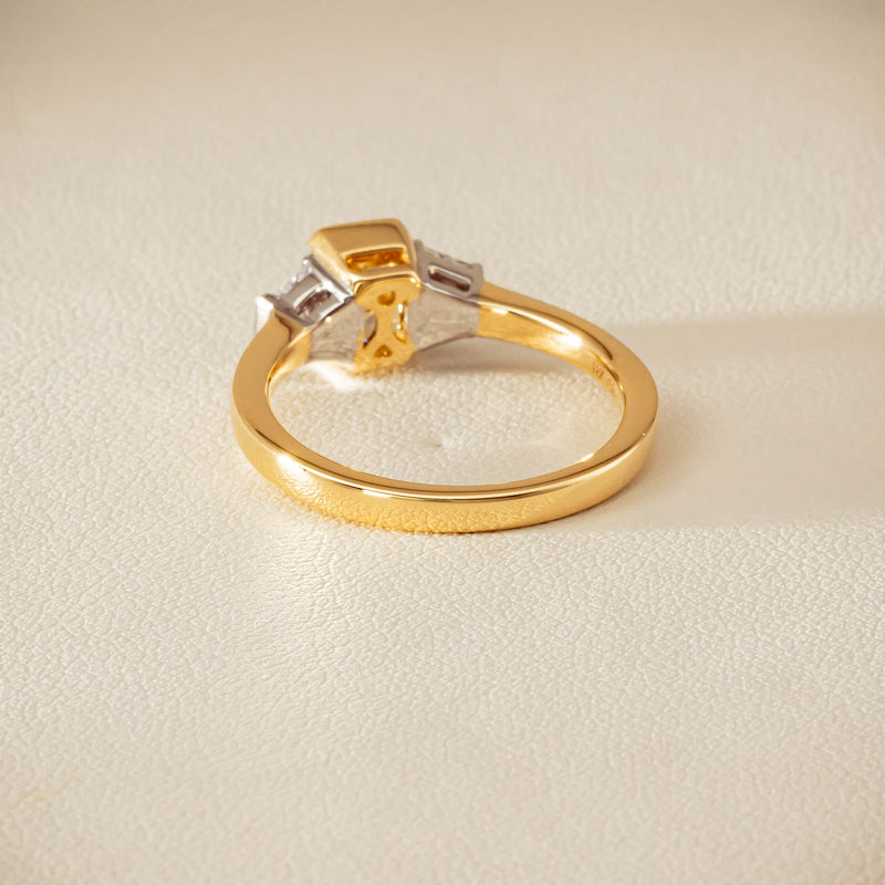 18ct Yellow Gold 1.01ct Fancy Diamond Three-Stone Ring