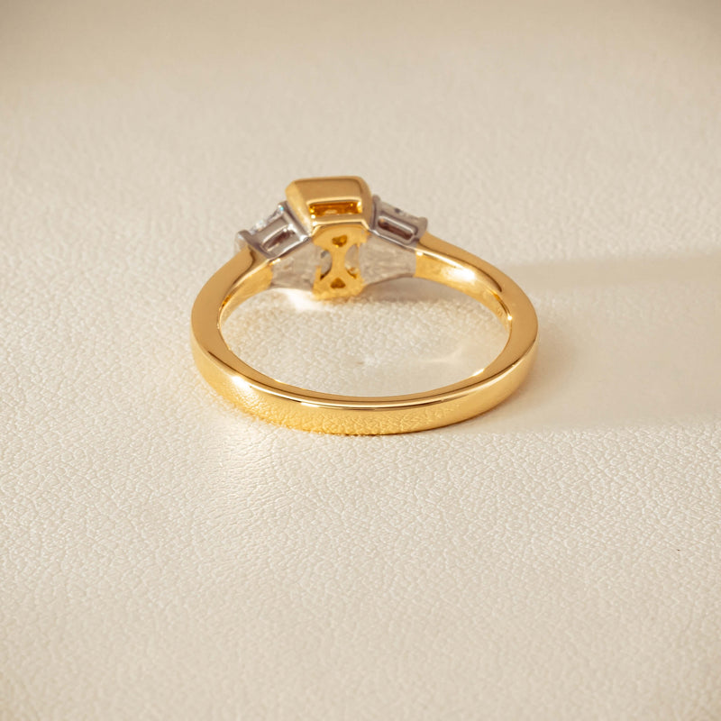 18ct Yellow Gold 1.01ct Fancy Diamond Three-Stone Ring