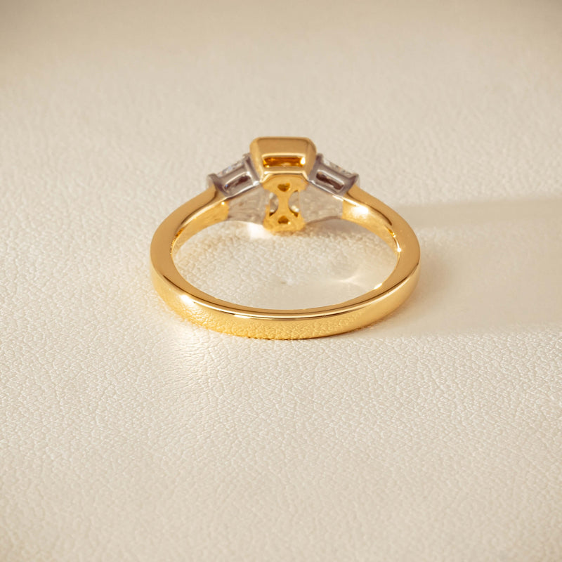 18ct Yellow Gold 1.01ct Fancy Diamond Three-Stone Ring