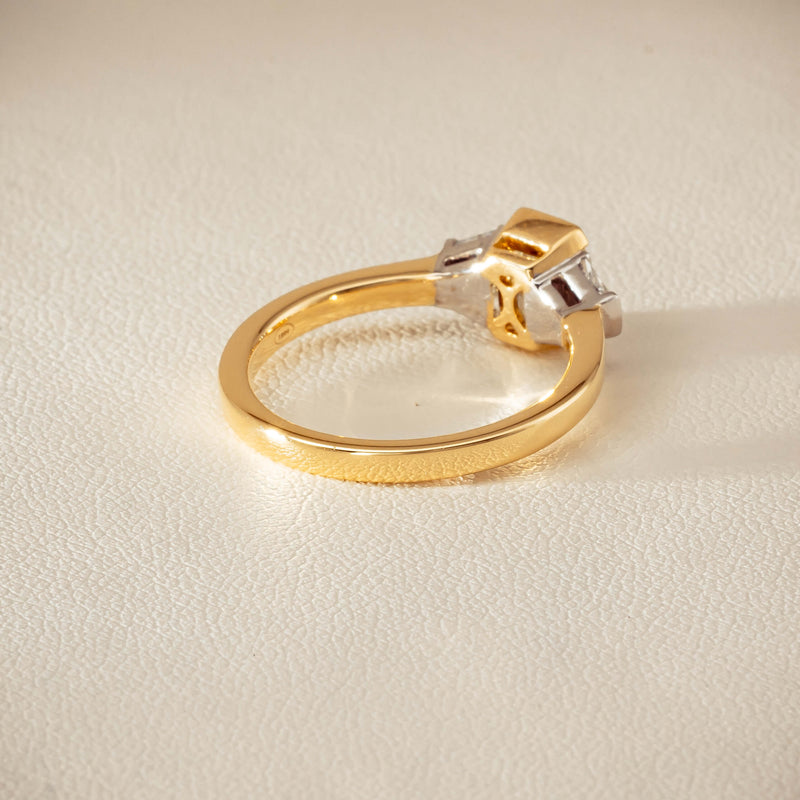 18ct Yellow Gold 1.01ct Fancy Diamond Three-Stone Ring