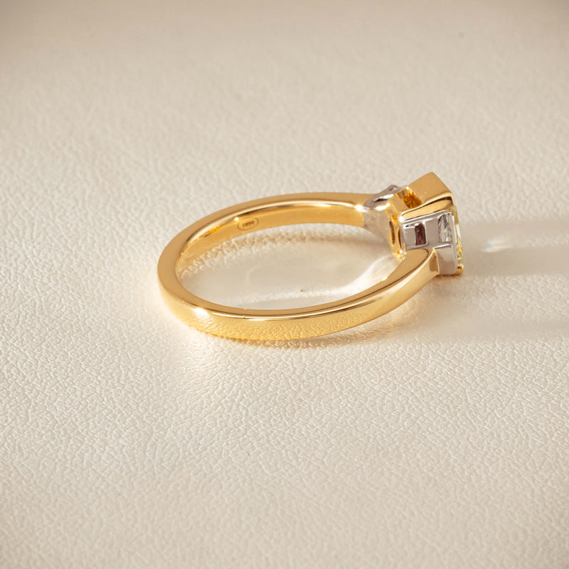 18ct Yellow Gold 1.01ct Fancy Diamond Three-Stone Ring