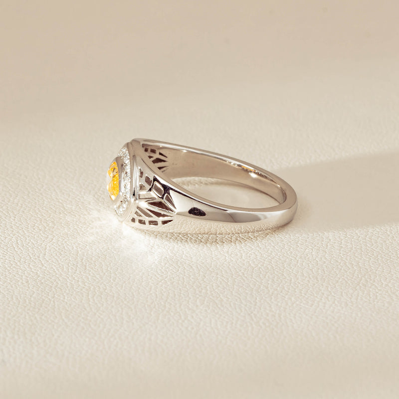 Deja Vu 18ct White Gold .65ct Yellow Diamond Ring - Ring - Walker & Hall