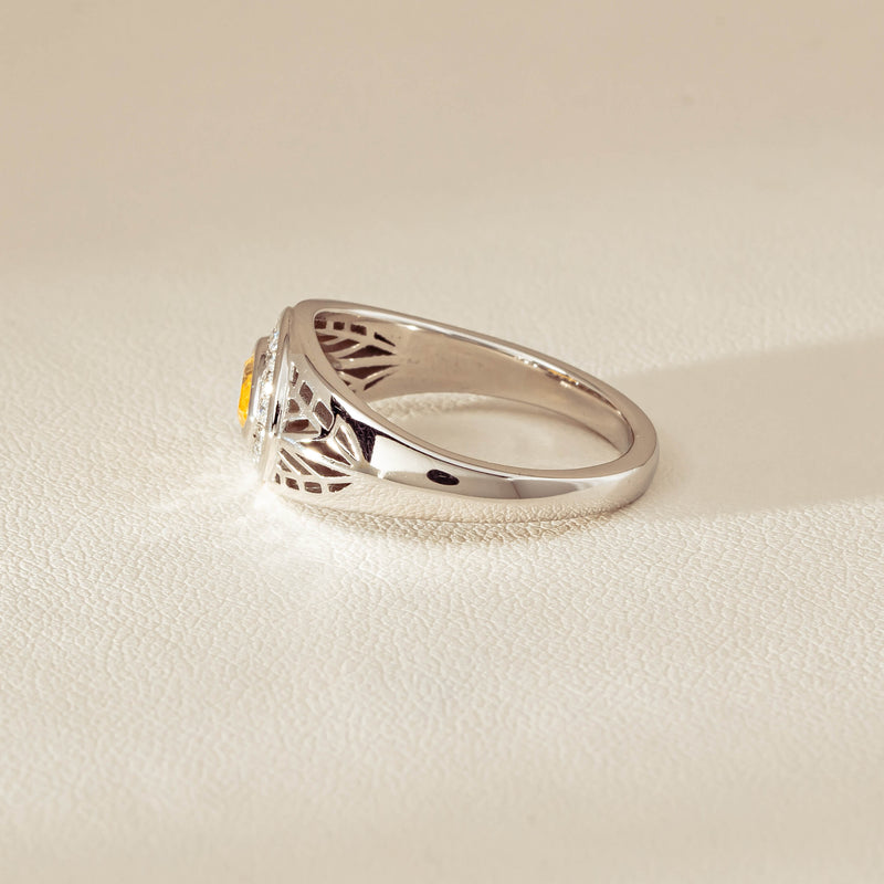 Deja Vu 18ct White Gold .65ct Yellow Diamond Ring - Ring - Walker & Hall