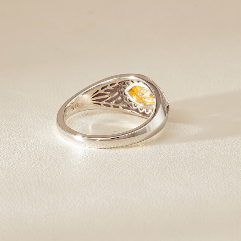 Deja Vu 18ct White Gold .65ct Yellow Diamond Ring - Ring - Walker & Hall