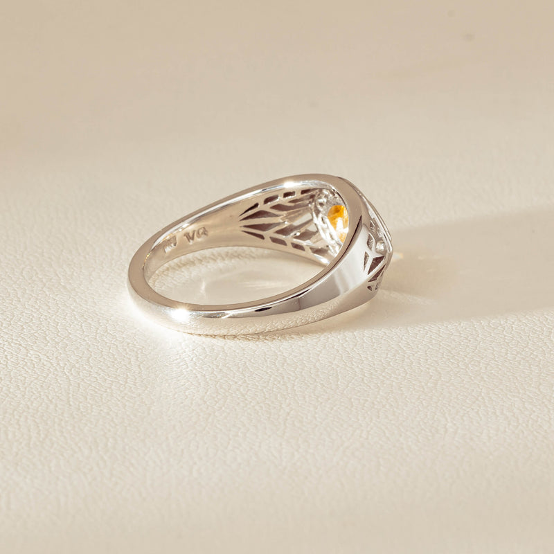 Deja Vu 18ct White Gold .65ct Yellow Diamond Ring - Ring - Walker & Hall