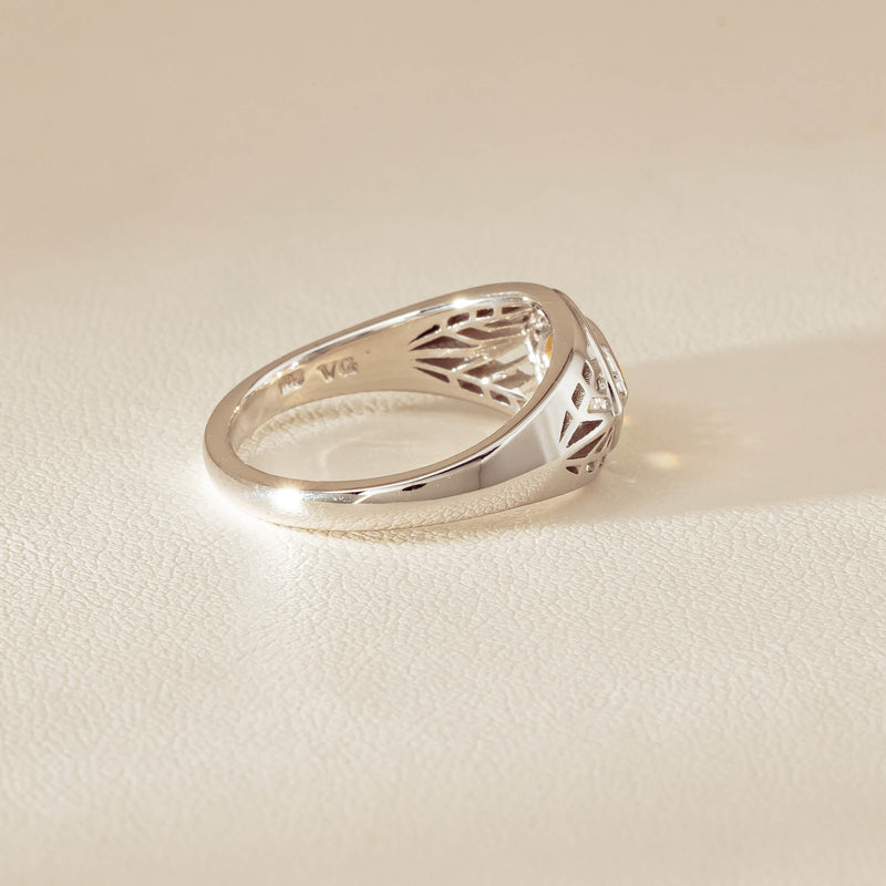 Deja Vu 18ct White Gold .65ct Yellow Diamond Ring - Ring - Walker & Hall