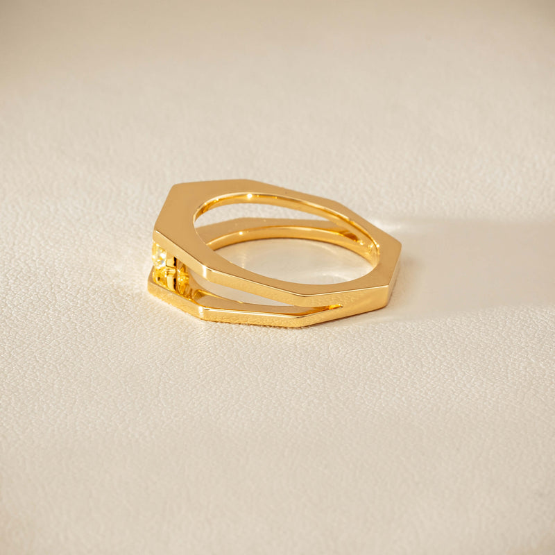 18ct Yellow Gold .70ct Fancy Diamond Openwork Ring - Ring - Walker & Hall