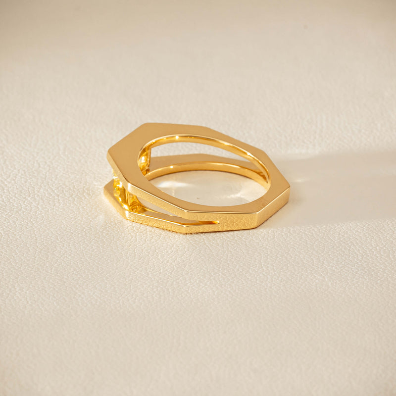 18ct Yellow Gold .70ct Fancy Diamond Openwork Ring - Ring - Walker & Hall