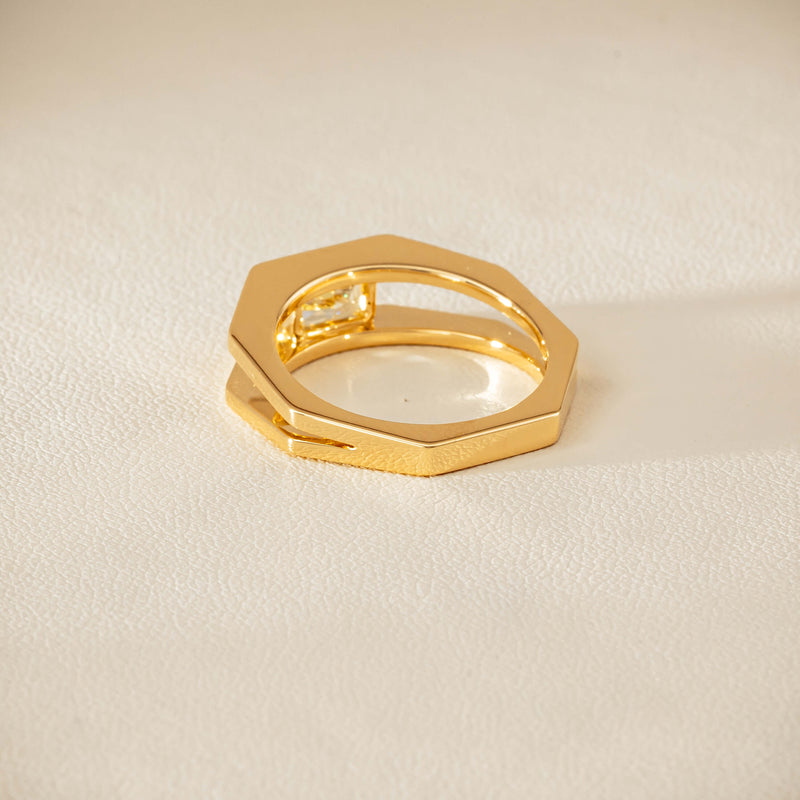 18ct Yellow Gold .70ct Fancy Diamond Openwork Ring - Ring - Walker & Hall
