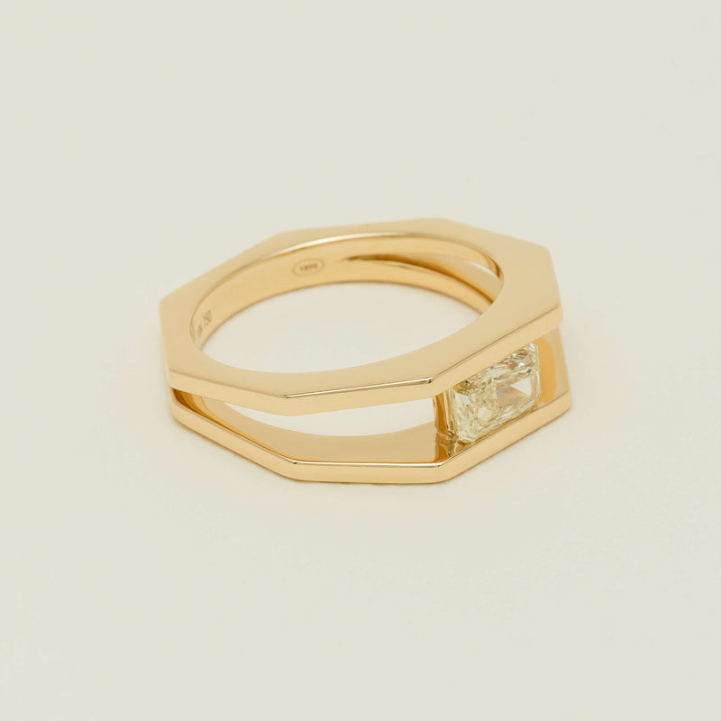 18ct Yellow Gold .70ct Fancy Diamond Openwork Ring - Ring - Walker & Hall