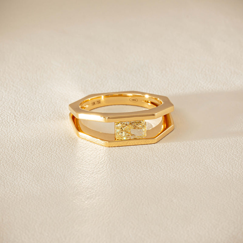 18ct Yellow Gold .70ct Fancy Diamond Openwork Ring - Ring - Walker & Hall