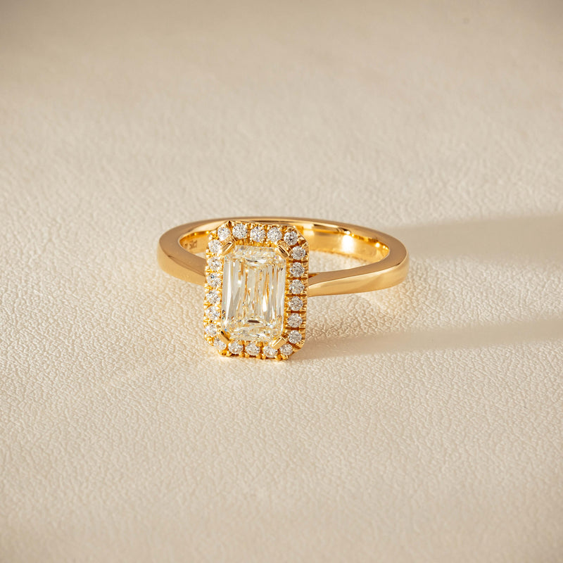 18ct Yellow Gold 1.50ct Emerald-Cut Diamond Nina Ring - Ring - Walker & Hall