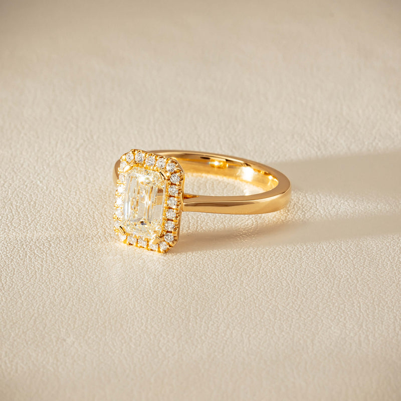 18ct Yellow Gold 1.50ct Emerald-Cut Diamond Nina Ring - Ring - Walker & Hall