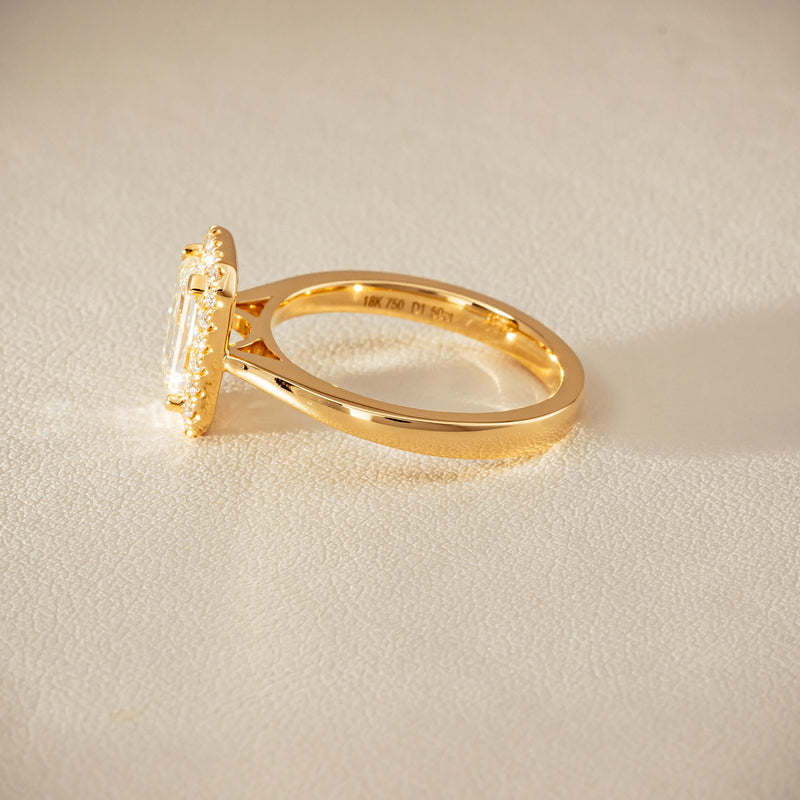 18ct Yellow Gold 1.50ct Emerald-Cut Diamond Nina Ring - Ring - Walker & Hall