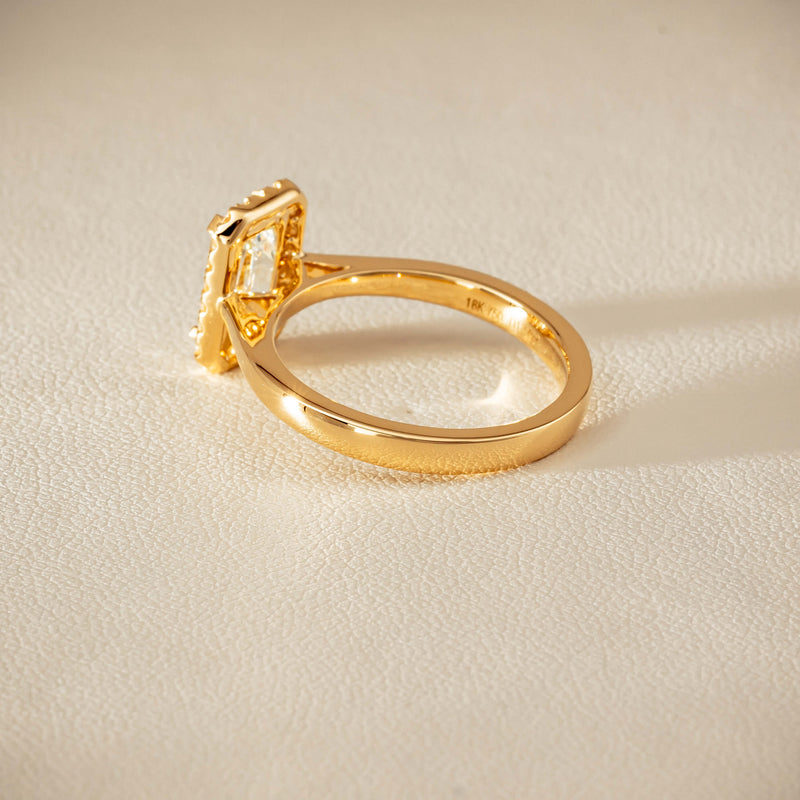 18ct Yellow Gold 1.50ct Emerald-Cut Diamond Nina Ring - Ring - Walker & Hall