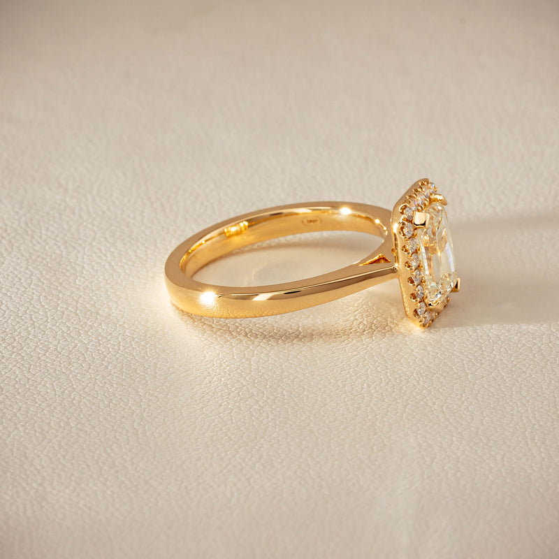 18ct Yellow Gold 1.50ct Emerald-Cut Diamond Nina Ring - Ring - Walker & Hall
