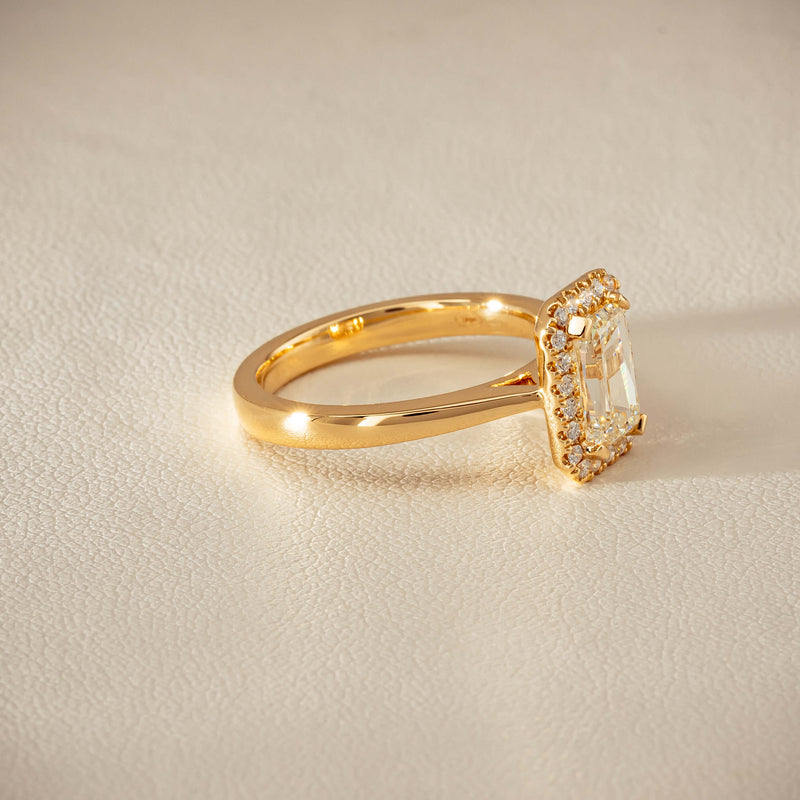 18ct Yellow Gold 1.50ct Emerald-Cut Diamond Nina Ring - Ring - Walker & Hall