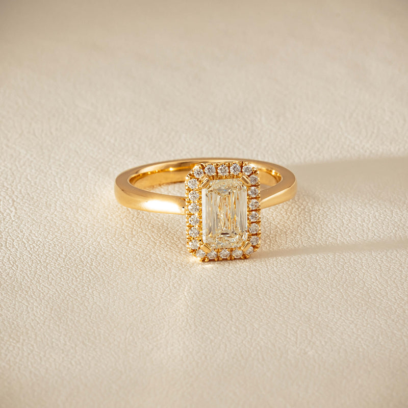18ct Yellow Gold 1.50ct Emerald-Cut Diamond Nina Ring - Ring - Walker & Hall